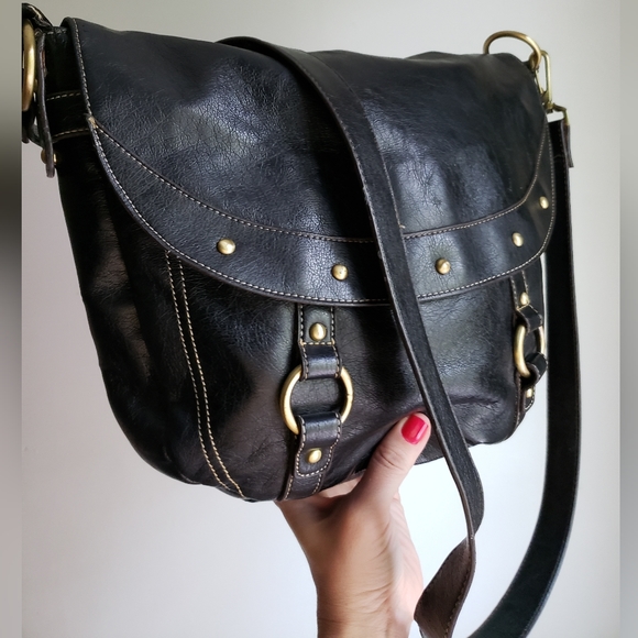 NWOT nine west leather extra large duffle purse - Picture 14 of 16